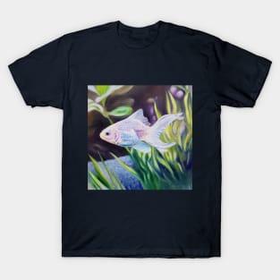 White Goldfish #2 - fish painting T-Shirt